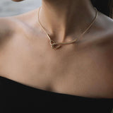 Колие Съчетание с 16к Златно Покритие в Златисто/Сребристо