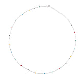 Сребърно Многоцветно Лятно Колие S925