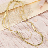 Ефектно тройно колие в два цвята