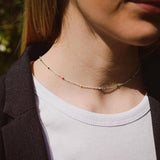 Сребърно Многоцветно Лятно Колие S925