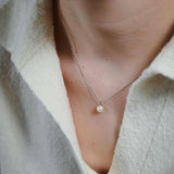 Сребърно колие White pearl S925 Silver