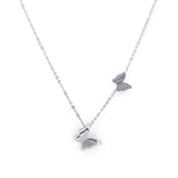 Сребристо колие с пеперуди