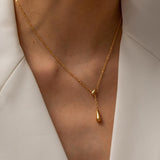 Златисто Колие Капка с 18к Златно Покритие
