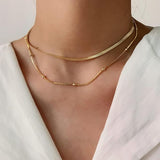 Златисто Колие Golden Duo с 18К Златно Покритие