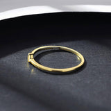 Сребърен Пръстен със Златно Покритие Gold Heart S925 Silver