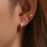 Сребърен сет обеци 3бр Trinity Gold S925