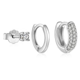 Пиърсинг Сет Обеци 3бр Bright Hoops Silver S925 - 2 цвята