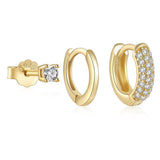 Пиърсинг Сет Обеци 3бр Bright Hoops Silver S925 - 2 цвята