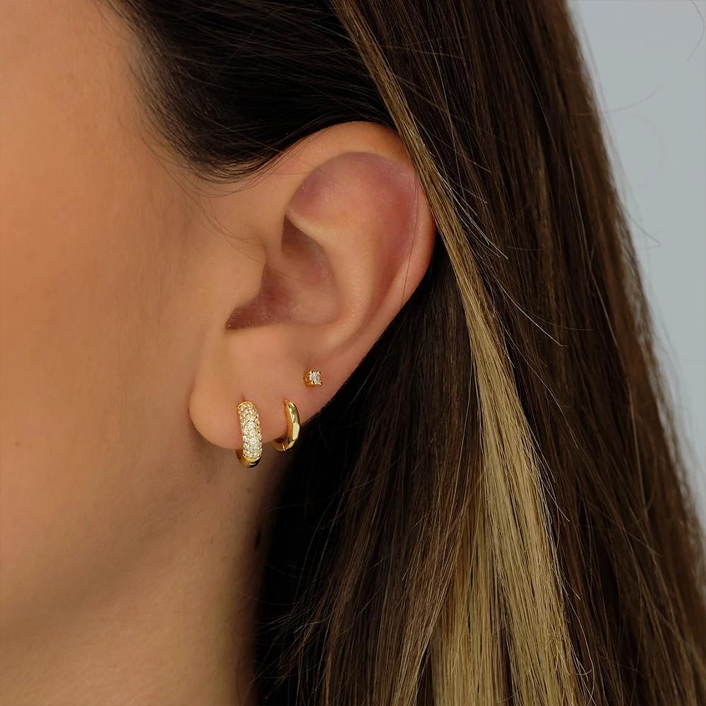 Пиърсинг Сет Обеци 3бр Bright Hoops Silver S925 - 2 цвята