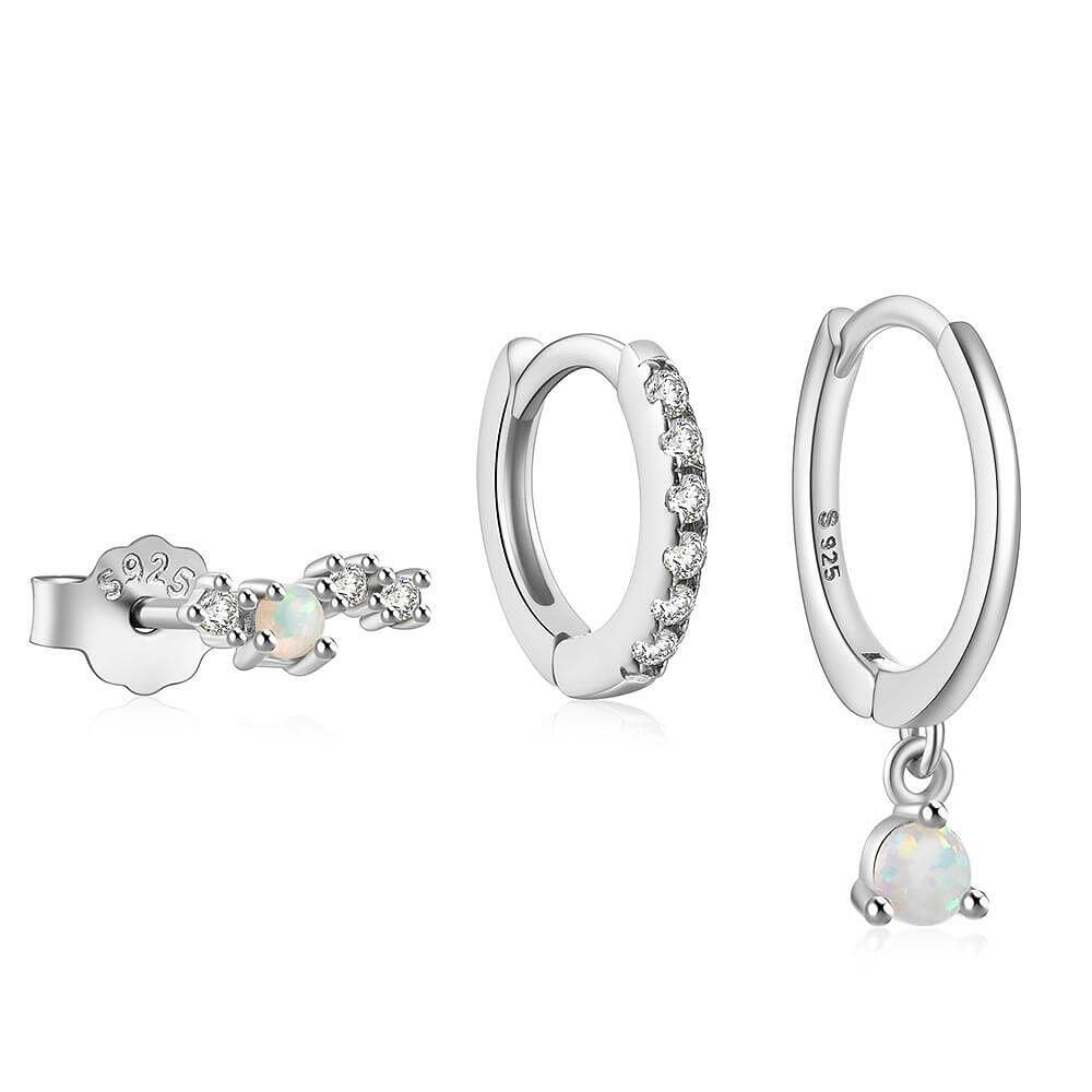 Сребърен сет обеци 3бр Gold Grace Silver S925