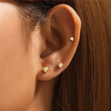 Сребърен сет обеци Circle Gold S925