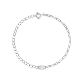 Гривна Верижка и Кристал Chain Gold S925 - 2 цвята