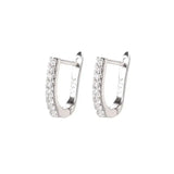 Сребърни Обеци с Камъни Цирконий Hoops Silver S925