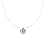 Сребърно колие с блестящ циркон, S925, 40+5 cm, 18k златно покритие, 2.1 г.