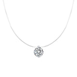 Сребърно колие с блестящ циркон, S925, 40+5 cm, 18k златно покритие, 2.1 г.